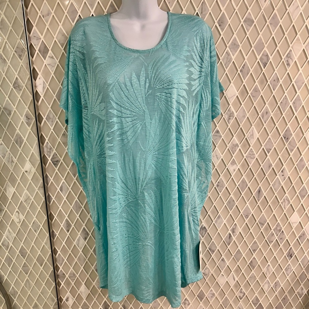 J. Valdi , Tropical Print Knit, Swimsuit Cover Up  - NEW WITH TAGS